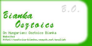 bianka osztoics business card